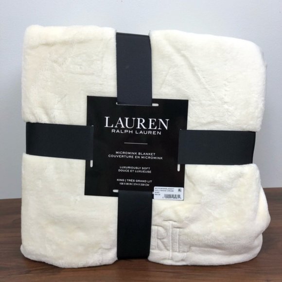 NEW Ralph Lauren Micromink KING Blanket - Picture 2 of 6